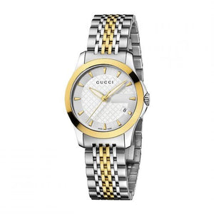  Shop Authentic Gucci G Timeless Silver Dial Two Tone Steel Strap Watch For Women - YA126511 - Luxxuri