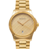  Shop Authentic Gucci G Timeless Gold Dial Gold Steel Strap Unisex Watch - YA126461 - Luxxuri