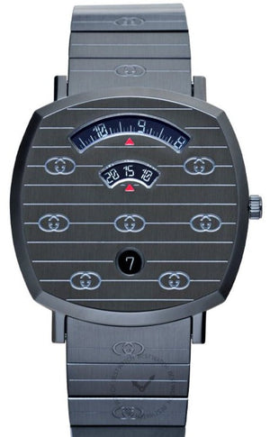  Shop Authentic Gucci Grip Quartz Grey Dial Grey Steel Strap Watch For Men - YA157429 - Luxxuri