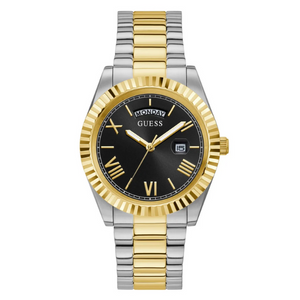  Shop Authentic Guess Connoisseur Black Dial Two Tone Steel Strap Watch for Men - GW0265G5 - Luxxuri