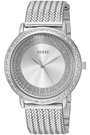  Shop Authentic Guess Quartz Silver Dial Willow Stainless Steel Mesh Bracelet Watch For Women - W0836L2 - Luxxuri