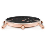  Shop Authentic Daniel Wellington Bristol Black Dial Brown Leather Strap Watch For Men - DW00100125 - Luxxuri