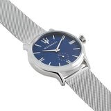  Shop Authentic Maserati Epoca Blue Dial Silver Mesh Bracelet Watch For Men - R8853118006 - Luxxuri