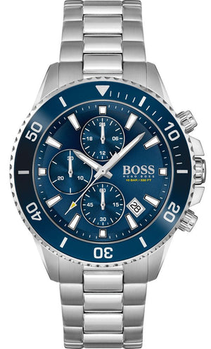  Shop Authentic Hugo Boss Admiral Blue Dial Silver Steel Strap Watch for Men - 1513907 - Luxxuri