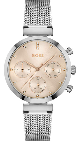  Shop Authentic Hugo Boss Flawless Pink Dial Silver Mesh Bracelet Watch for Women - 1502625 - Luxxuri