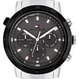  Shop Authentic Tommy Hilfiger Troy Chronograph Grey Dial Silver Steel Strap Watch For Men - 1792106 - Luxxuri