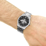  Shop Authentic Gucci G Timeless Quartz Black Dial Silver Steel Strap Watch For Women - YA1264136 - Luxxuri