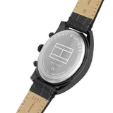  Shop Authentic Tommy Hilfiger Baker Chronograph Black Dial Black Leather Strap Watch For Men  - 1710452 - Luxxuri