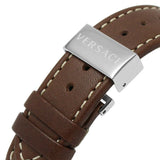  Shop Authentic Versace Greca Sport Analog Blue Dial Brown Leather Strap Watch For Men - VEZ300121 - Luxxuri