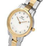  Shop Authentic Daniel Wellington Iconic Link White Dial Two Tone Steel Strap Watch For Women - DW00100359 - Luxxuri