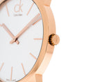  Shop Authentic Calvin Klein City White Dial Brown Leather Strap Watch for Men - K2G21629 - Luxxuri