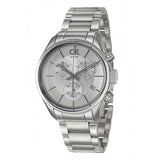  Shop Authentic Calvin Klein Masculine Chronograph White Dial Silver Steel Strap Watch for Men - K2H27126 - Luxxuri