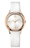  Shop Authentic Calvin Klein Skirt White Dial White Leather Strap Watch for Women - K2U236K6 - Luxxuri