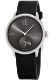  Shop Authentic Calvin Klein Accent Black Dial Black Leather Strap Watch for Men - K2Y211C3 - Luxxuri