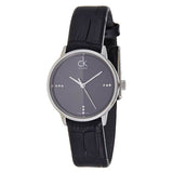  Shop Authentic Calvin Klein Accent Black Dial Black Leather Strap Watch for Men - K2Y2X1C3 - Luxxuri