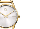 Shop Authentic Calvin Klein Stately Silver Dial Gold Steel Strap Watch for Women - K3G23526 - Luxxuri