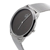  Shop Authentic Calvin Klein Minimalist Black Dial Silver Mesh Bracelet Watch for Men - K3M2112X - Luxxuri