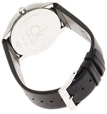  Shop Authentic Calvin Klein Minimalist White Dial Black Leather Strap Watch for Men - K3M211C6 - Luxxuri