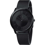 Shop Authentic Calvin Klein Minimal Black Dial Black Mesh Bracelet Watch for Women - K3M234B1 - Luxxuri