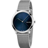  Shop Authentic Calvin Klein Minimal Blue Dial Silver Mesh Bracelet Watch for Women - K3M2212N - Luxxuri