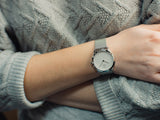  Shop Authentic Calvin Klein Minimal White Dial Silver Mesh Bracelet Watch for Women - K3M2312Y - Luxxuri