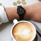  Shop Authentic Calvin Klein Minimal Black Dial Black Mesh Bracelet Watch for Women - K3M22421 - Luxxuri