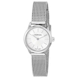  Shop Authentic Calvin Klein Minimal White Dial Silver Mesh Bracelet Watch for Women - K3M23126 - Luxxuri