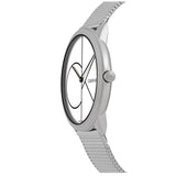  Shop Authentic Calvin Klein Minimal White Dial Silver Mesh Bracelet Watch for Men - K3M5115X - Luxxuri
