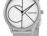  Shop Authentic Calvin Klein Minimal White Dial Silver Mesh Bracelet Watch for Men - K3M5115X - Luxxuri