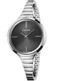  Shop Authentic Calvin Klein Lively Black Dial Silver Steel Strap Watch for Women - K4U2312S - Luxxuri