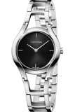  Shop Authentic Calvin Klein Class Black Dial Silver Steel Strap Watch for Women - K6R23121 - Luxxuri