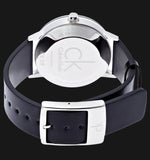  Shop Authentic Calvin Klein Minimal Black Dial Black Leather Strap Watch for Men - K7621107 - Luxxuri