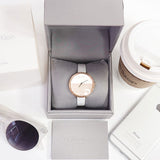  Shop Authentic Calvin Klein Rise White Dial White Leather Strap Watch for Women - K7A236LH - Luxxuri
