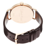  Shop Authentic Calvin Klein Even Grey Dial Brown Leather Strap Watch for Women - K7B216G3 - Luxxuri