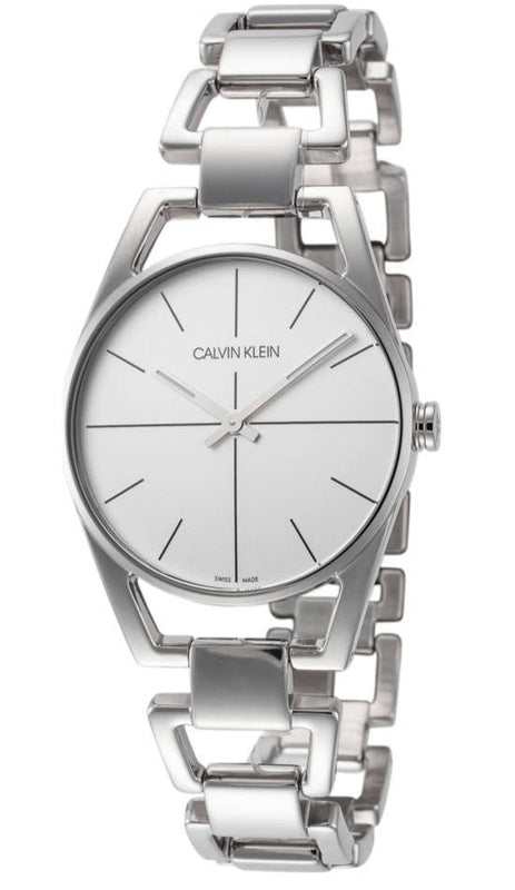  Shop Authentic Calvin Klein Dainty Silver Dial Silver Steel Strap Watch for Women - K7L23146 - Luxxuri