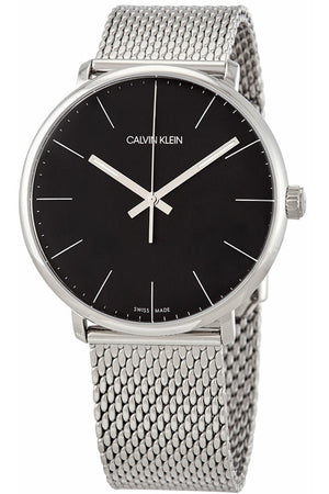  Shop Authentic Calvin Klein High Noon Black Dial Silver Mesh Bracelet Watch for Men - K8M21121 - Luxxuri