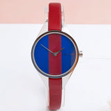  Shop Authentic Calvin Klein Rebel Blue Maroon Dial Maroon Leather Strap Watch for Women - K8P231UN - Luxxuri