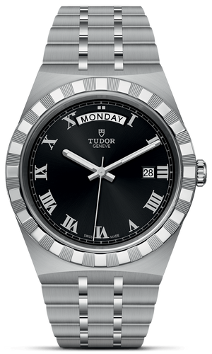  Shop Authentic Tudor Royal Automatic Black Dial Silver Steel Strap Watch for Men - M28600-0003 - Luxxuri