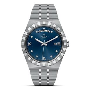  Shop Authentic Tudor Royal Automatic Diamonds Blue Dial Silver Steel Strap Watch for Men - M28600-0006 - Luxxuri