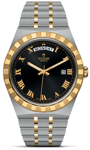  Shop Authentic Tudor Royal Automatic Black Dial Two Tone Steel Strap Watch for Men - M28603-0003 - Luxxuri