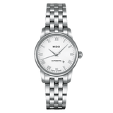  Shop Authentic Mido Baroncelli III Automatic White Dial Silver Steel Strap Watch For Women - M7600.4.26.1 - Luxxuri