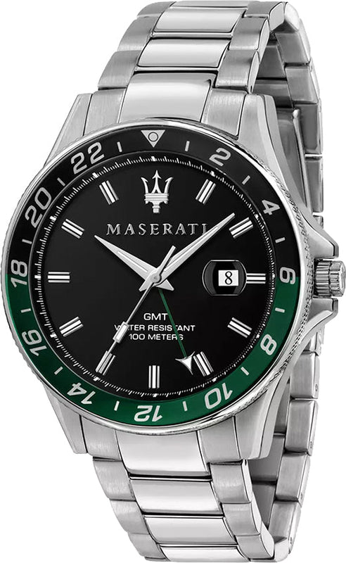  Shop Authentic Maserati SFIDA Chronograph Black Dial Silver Steel Strap Watch For Men - R8853140005 - Luxxuri