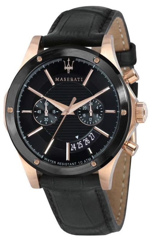  Shop Authentic Maserati Circuito Black Dial Black Leather Strap Watch For Men - R8871627001 - Luxxuri