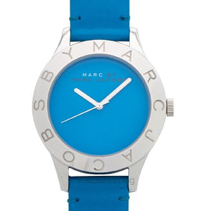  Shop Authentic Marc Jacobs Blade Blue Dial Blue Leather Strap Watch for Women - MBM1202 - Luxxuri