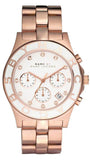  Shop Authentic Marc Jacobs Blade Chronograph White Dial Rose Gold Steel Strap Watch for Women - MBM3082 - Luxxuri