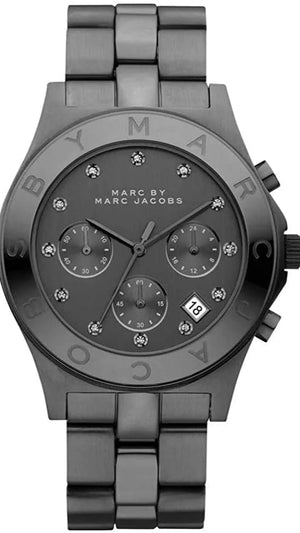  Shop Authentic Marc Jacobs Blade Chronograph Black Dial Black Steel Strap Watch for Women - MBM3103 - Luxxuri
