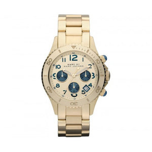  Shop Authentic Marc Jacobs Rock Metal Chronograph Gold Dial Gold Steel Strap Watch for Men - MBM3158 - Luxxuri