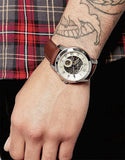  Shop Authentic Fossil Grant Automatic White Dial Brown Leather Strap Watch for Men - ME3052 - Luxxuri