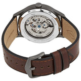  Shop Authentic Fossil Forrester Automatic Skeleton Grey Dial Brown Leather Strap Watch for Men - ME3178 - Luxxuri