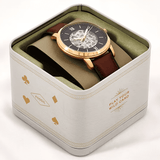  Shop Authentic Fossil Neutra Automatic Skeleton Black Dial Brown Leather Strap Watch for Men - ME3195 - Luxxuri